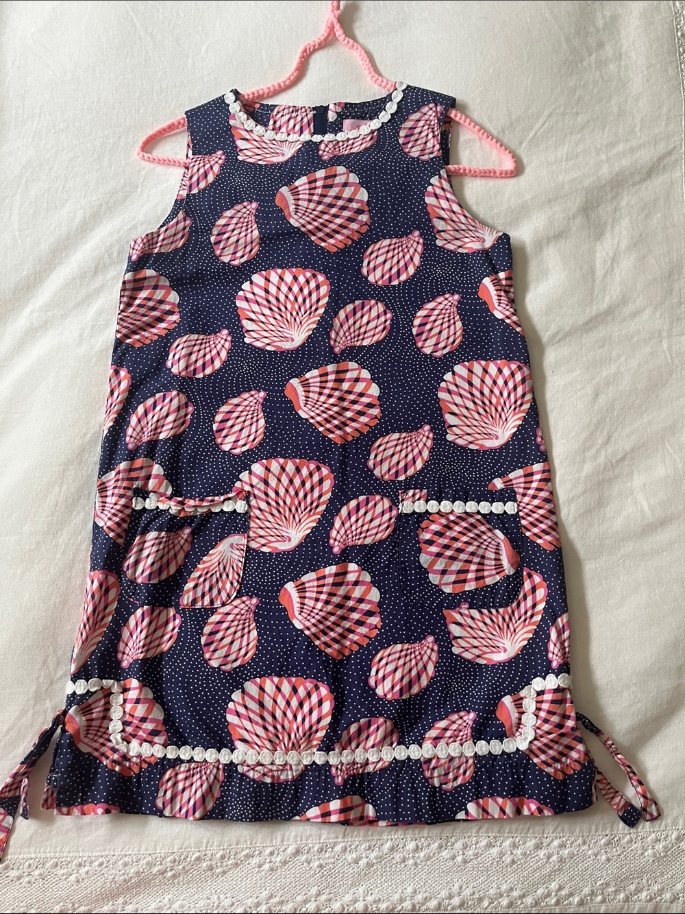 Lilly Pulitzer Minnie Shift Dress in Great Escape Seashell Print, Size 12